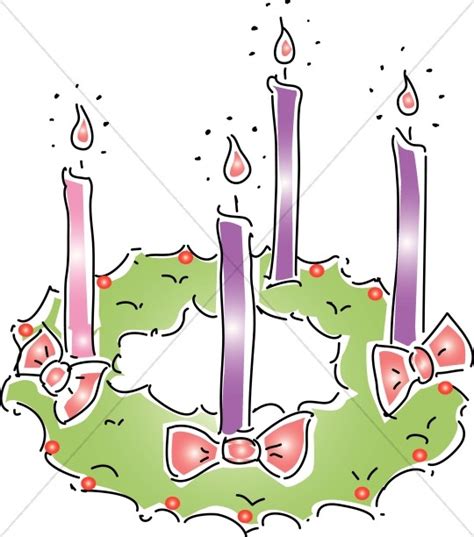 Advent Wreath Christmas Clipart | Advent Clipart