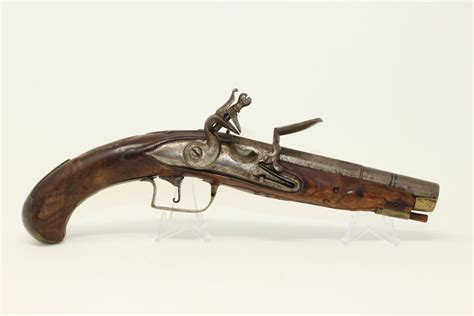 18th Century French Antique Flintlock Pistol 1700s France Maker Marked ...