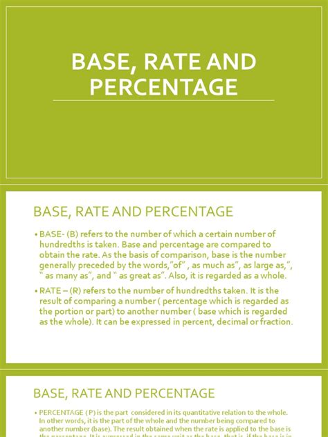 Base Base Rate | PDF | Percentage | Division (Mathematics)