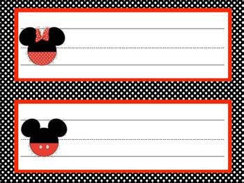 Mickey Mouse name tags by Laura Oughton | Teachers Pay Teachers