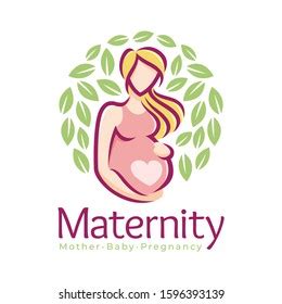 Maternity Logo Design Template Pregnancy Mother Stock Vector (Royalty Free) 1596393124