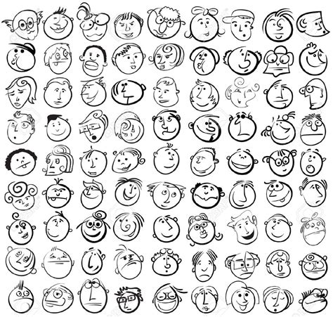 drawing funny faces - Google Search | Drawing cartoon faces, Doodle people, Cartoon faces