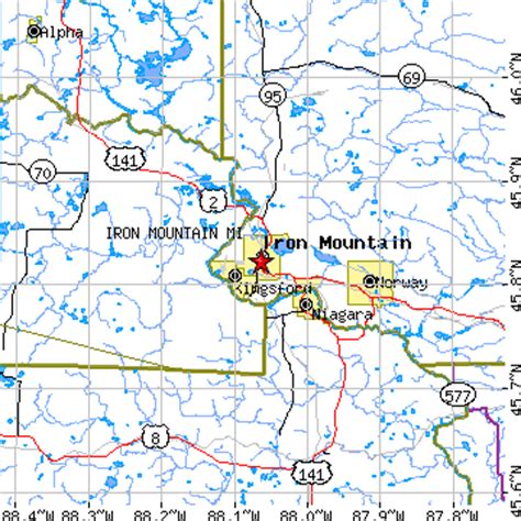 Iron Mountain, Michigan (MI) ~ population data, races, housing & economy