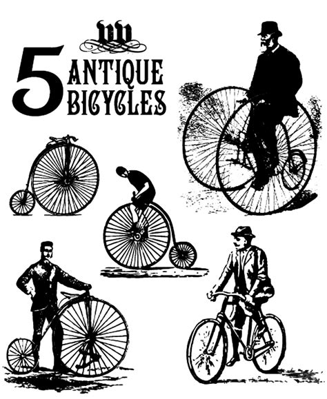 Vector Art: Vintage Bicycle Vectors – Classic Clip Art — Vintage Vectors