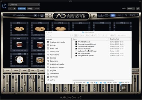 Loading Addictive Drums 1 presets in Addictive Drums 2 - XLN Audio