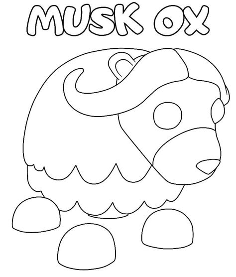 Adopt Me Musk Ox coloring page - Download, Print or Color Online for Free