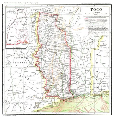 Large detailed old map of Togo | Togo | Africa | Mapsland | Maps of the World