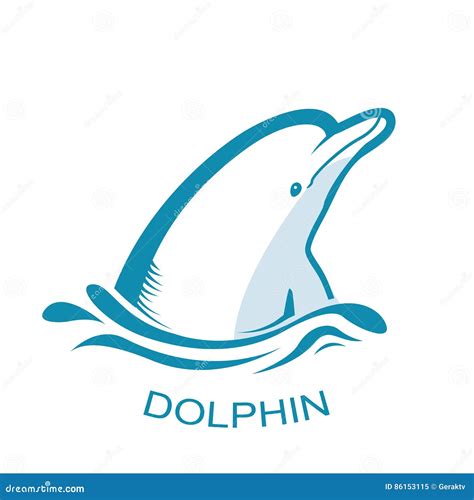 Dolphin Logo.Vector Symbol Illustration Isolated on White Stock Vector - Illustration of graphic ...