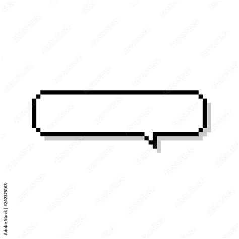 Empty pixel speech bubble - isolated vector illustration Stock Vector ...