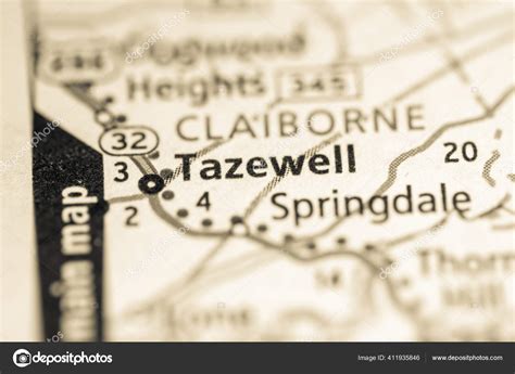 Tazewell Tennessee Usa Road Map Concept Stock Photo by ...