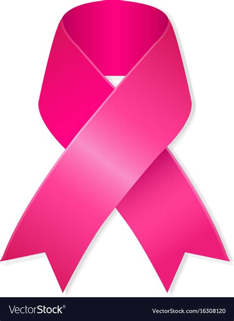 Pink ribbon Royalty Free Vector Image - VectorStock