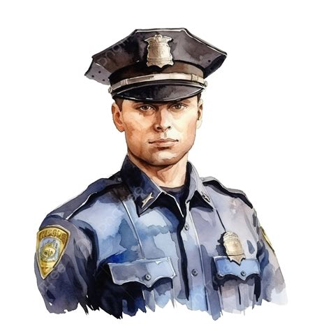 Watercolor Police Sherif, Watercolor, Police, Costume PNG Transparent ...