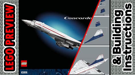 PREVIEW: 10318, LEGO ICONS, Concorde & Building Instructions! LEGO 2023 - YouTube