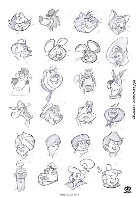 Hanna Barbera heads by celaoxxx on DeviantArt | Animation sketches ...