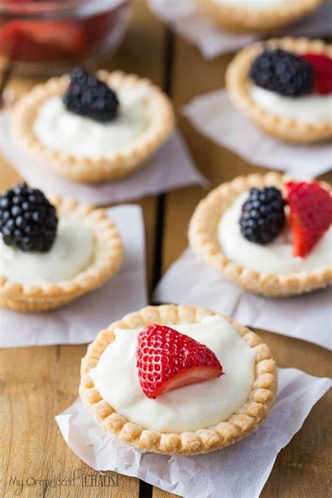 Cream Cheese Tarts Topped with Fruit Recipe - My Organized Chaos