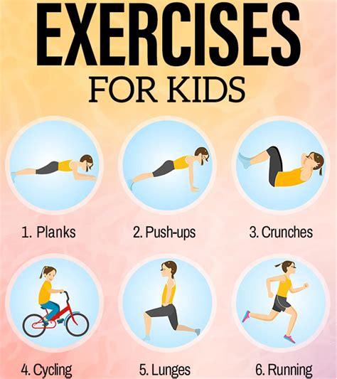 Upper Body Strength Exercises For Kids - Exercise Poster