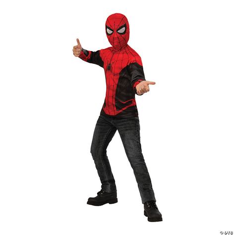 Boy's Spider-Man: Far From Home™ Red & Black Costume Top | Oriental Trading