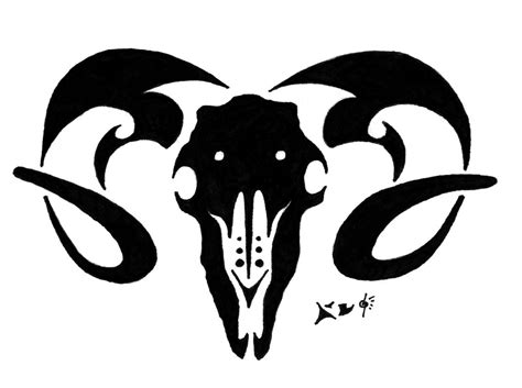 Skull silhouette, Goat skull, Sheep silhouette