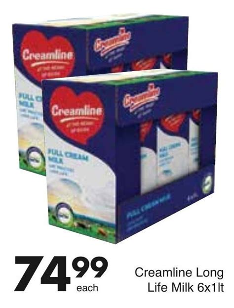 Creamline Full Cream Milk 6 x 1lt offer at Save