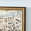 Paris Map Watercolor Framed Art Print