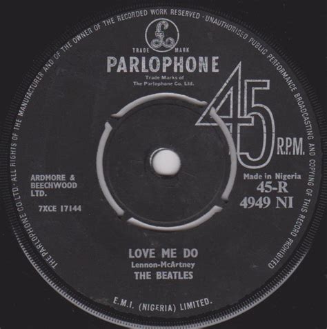 The Beatles - Love Me Do (Vinyl, 7", 45 RPM, Single) | Discogs