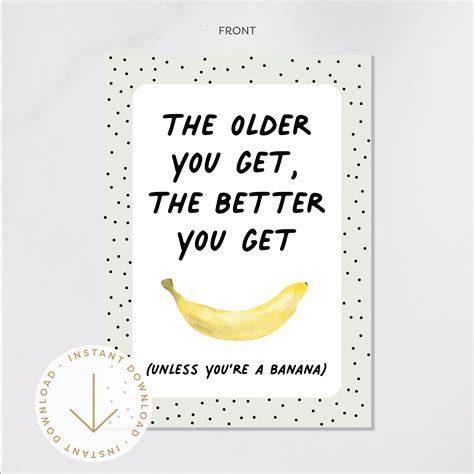 Printable Birthday Card Funny Greeting Card Fun Printable Card for Parent, Sibling, or Friend ...