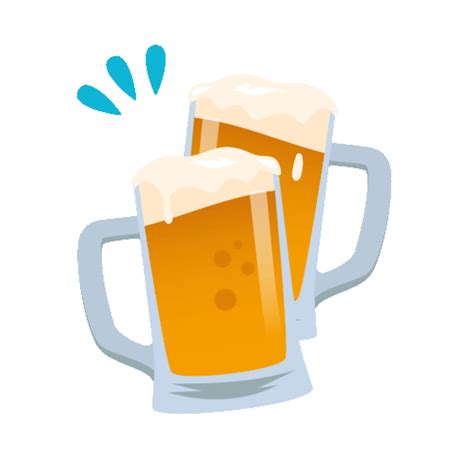 Clinking Beer Mugs Joypixels Sticker - Clinking Beer Mugs Joypixels Cheers - Discover & Share GIFs