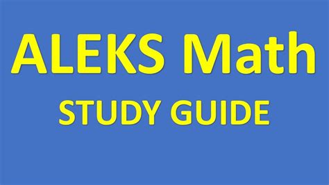 ALEKS Math Placement Test STUDY GUIDE – This Is BETTER! in 2022 ...