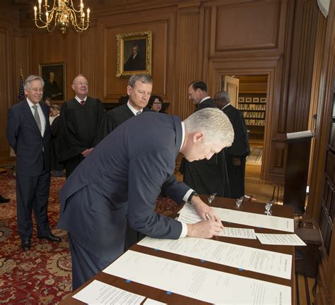 Judge Neil Gorsuch takes constitutional oath at Supreme Court - SCOTUSblog