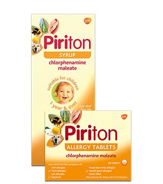 Piriton Allergy Relief Syrup and Tablets