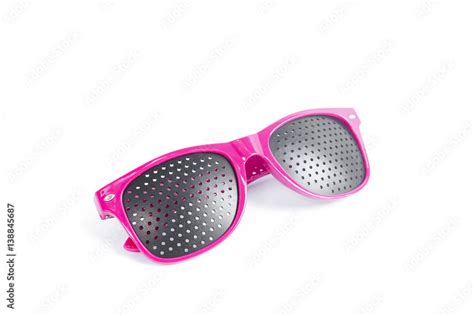 Pinhole glasses, pink pinhole glasses for lady. Pinhole glasses helps ...