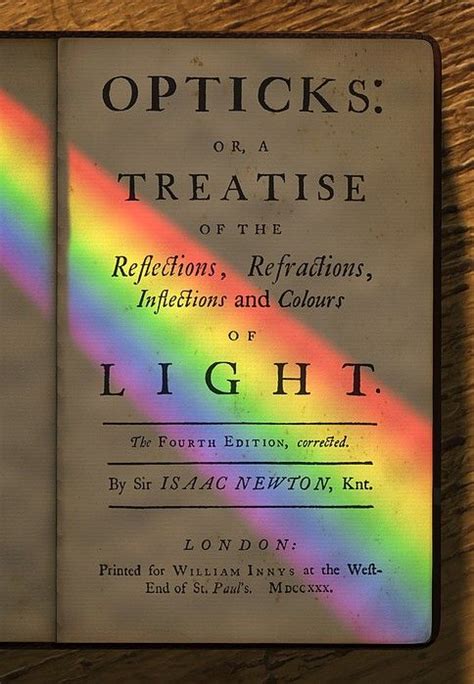 Newton's Opticks With Colour Spectrum by David Parker | Color spectrum, Isaac newton, Newton