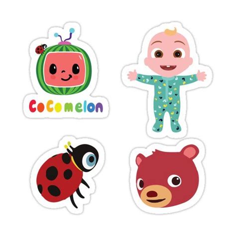 Cocomelon Characters Sticker by ubantee in 2021 | Baby boy 1st birthday party, Baby birthday ...