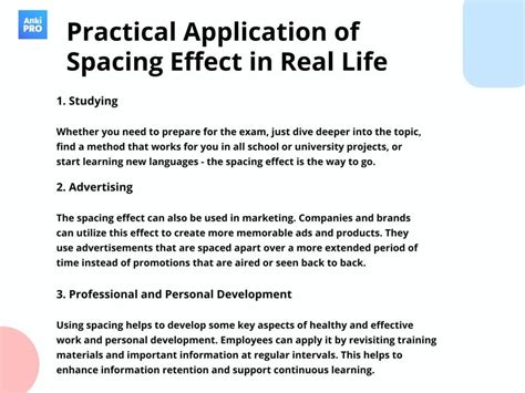 The Spacing Effect: Enhancing Memory Retention and LT-Learning