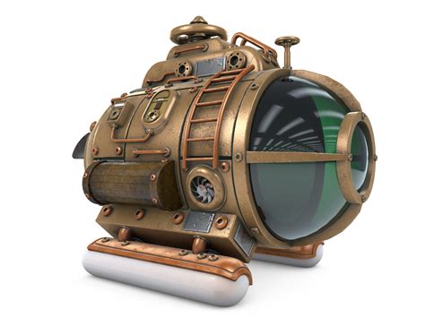 Steampunk submarine steam 3D model - TurboSquid 1535109