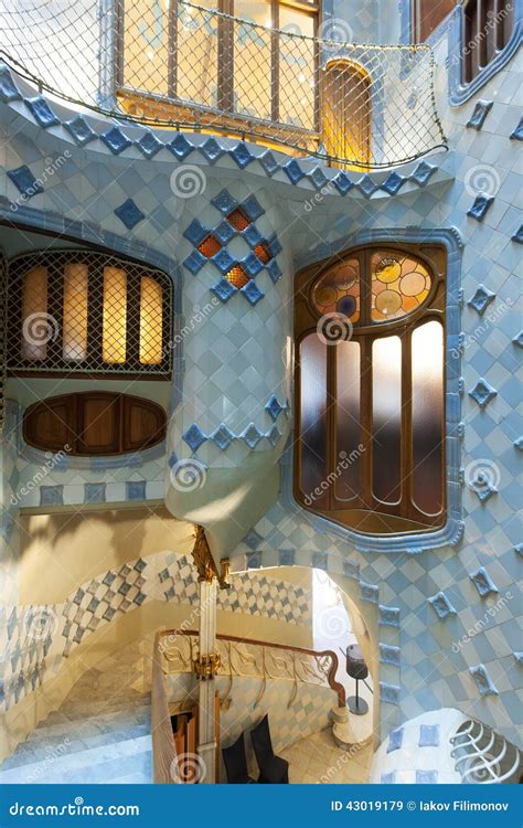 Interior of Casa Batllo editorial stock image. Image of spain - 43019179