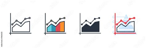 graph icon logo vector illustration. diagram symbol template for graphic and web design ...