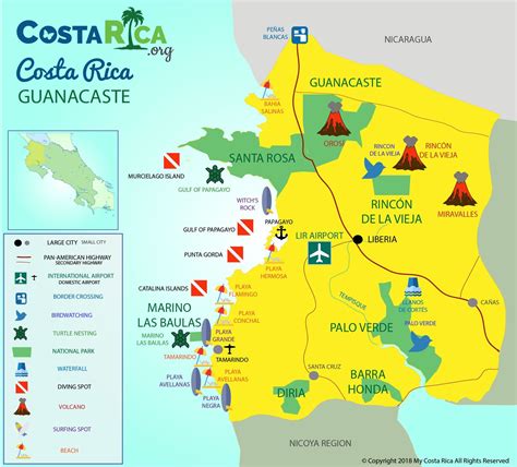 Costa Rica Travel Time Map - Best Tourist Places in the World