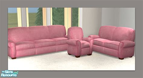 Pink Leather Sofa Set | Baci Living Room