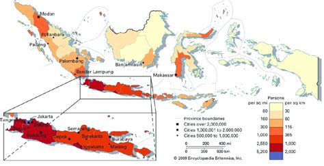 Indonesia Population Density Map