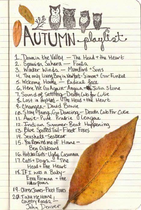 My Autumn Playlist from now on. ️ | Fall playlist, Playlist, Music playlist