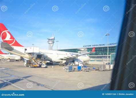 ISTANBUL, TURKEY - January 21, 2013: Turkish Airlines Hub in Ataturk International Airport ...