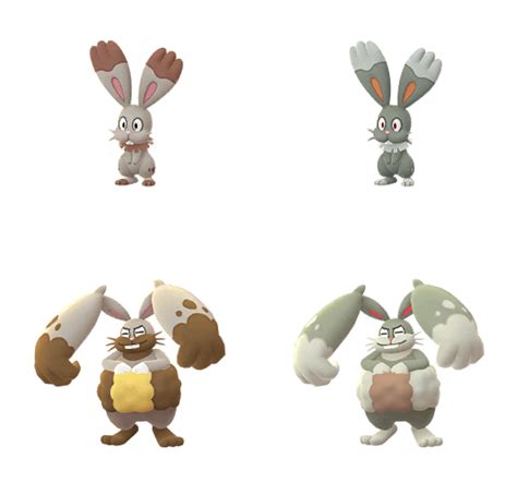 Shiny Bunnelby line comparison : TheSilphRoad