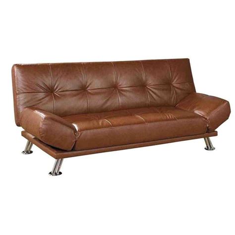 Brown Leather Futon Sofa Bed | Futon sofa bed, Leather sofa bed, Futon chair bed