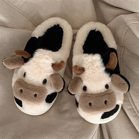 Cute Animal Slipper For Women Girls Fashion Kawaii Fluffy Winter Warm Slippers Woman Cartoon ...