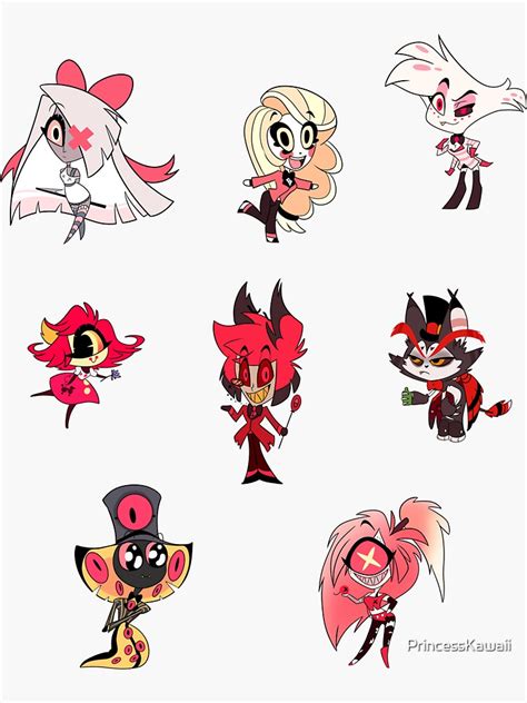 "Hazbin Hotel Mini Characters" Sticker for Sale by PrincessKawaii ...