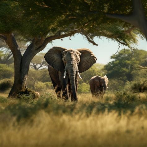 Wildlife documentary grassland elephant outdoors. | Premium Photo ...