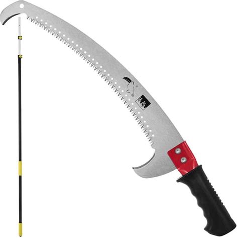 VEVOR 6 ft. to 24 ft. Telescopic Pole Saw Blade Length 14.4 in. Telescopic Landscaping Pruning ...