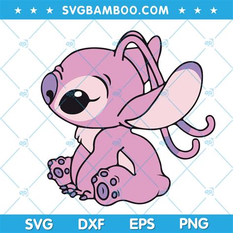 Disney Angel SVG, Angel Stitch Pink SVG, Stitch And Angel