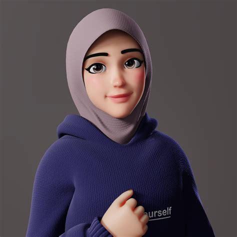 ArtStation - Hijab Girl 3D model